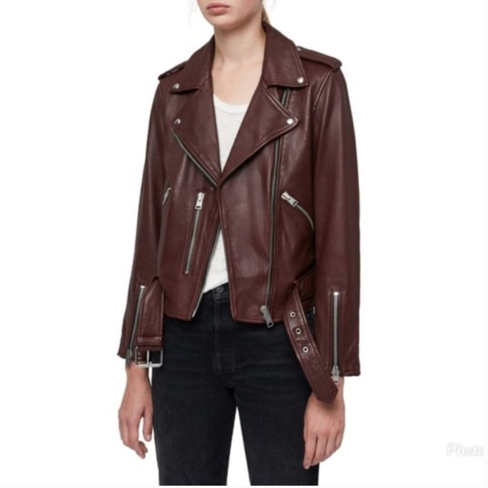All Saints Balfern leather jacket